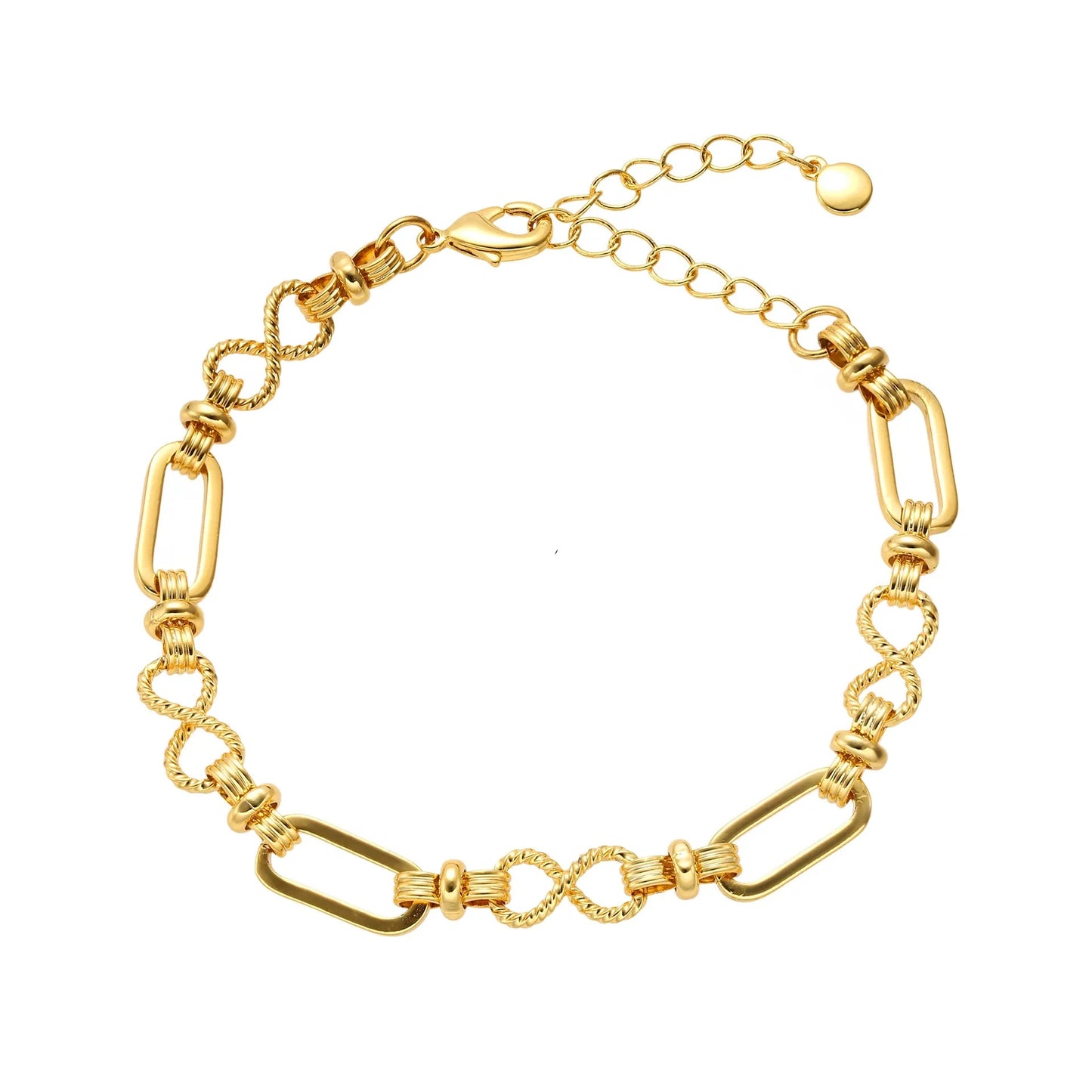 Βραχιόλι επιχρυσωμένο ατσάλι αλυσίδα-BR160