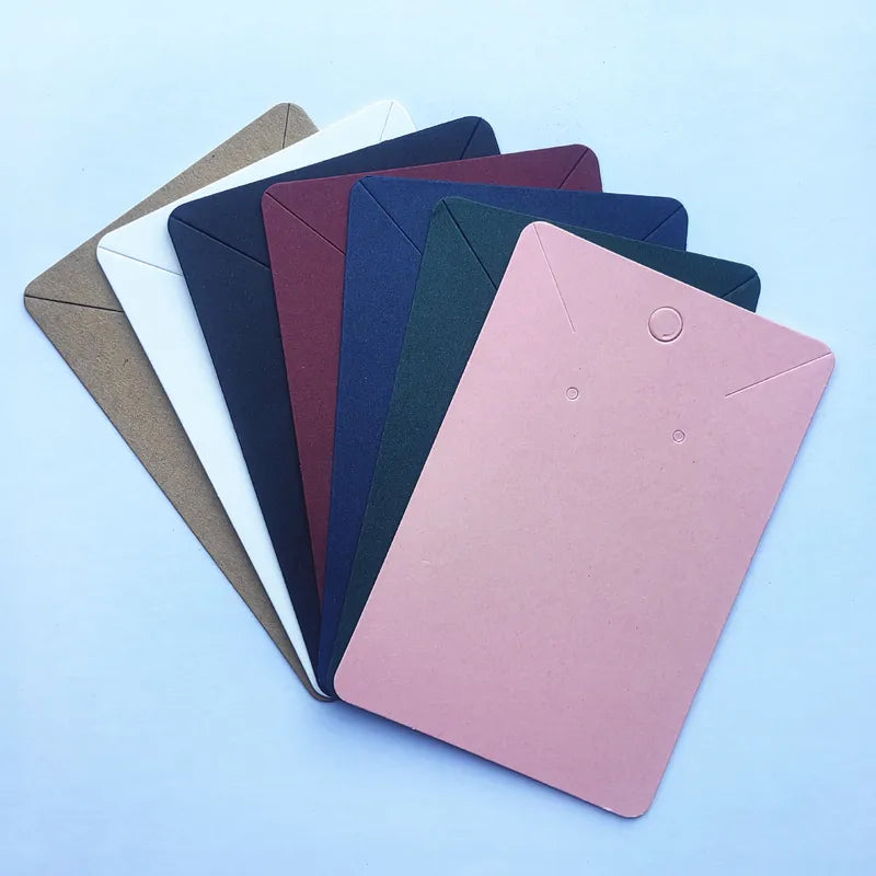 Καρτελάκια για σκουλαρίκια και κολιέ 6x9 50τμχ - P111