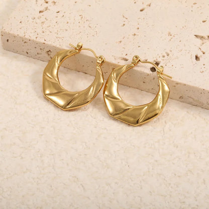Earrings of steel gold - EA312