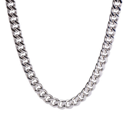 Κολιέ ατσάλι φαρδύ-NE504