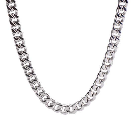 Κολιέ ατσάλι φαρδύ-NE504