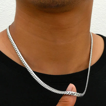 Κολιέ ατσάλι αλυσίδα-NE533