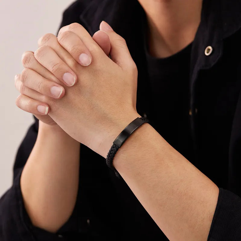 Βραχιόλι ατσάλı μαύρο-BR320