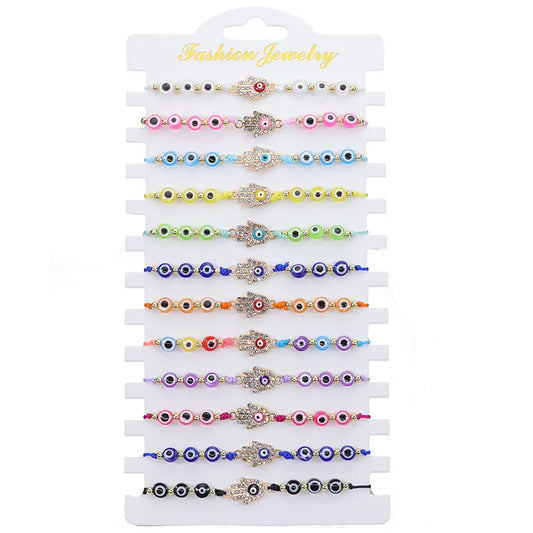 Σετ 12αδα βραχιόλια με μάτια - SET087