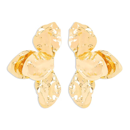 Brass gold earrings - w490