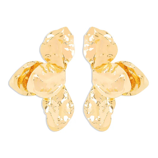 Σκουλαρίκια ορειχάλκινα χρυσά - w490