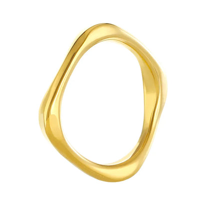 Golden Vera Steel Ring with Irregular-R208