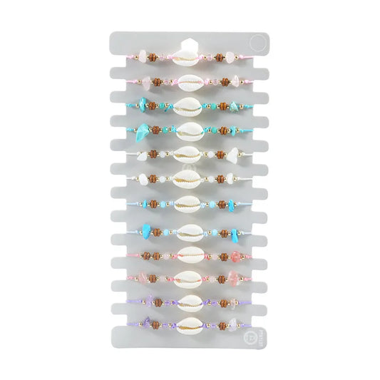 Σετ 12αδα βραχιόλια με κοχύλια - SET080