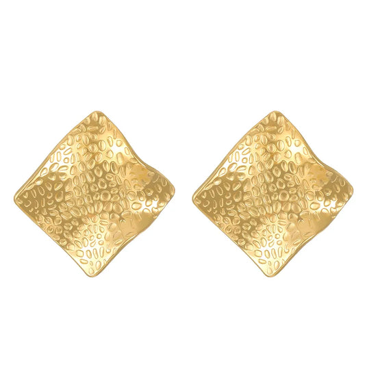 Earrings of steel gold - EA485