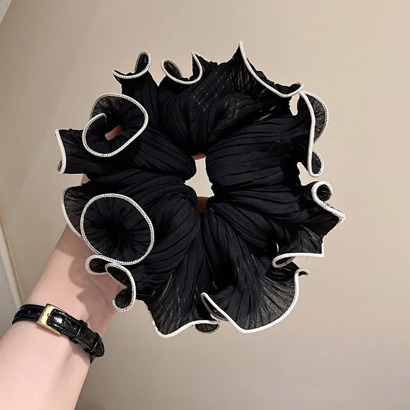 Λαστιχάκι scrunchie μαύρο - HA008