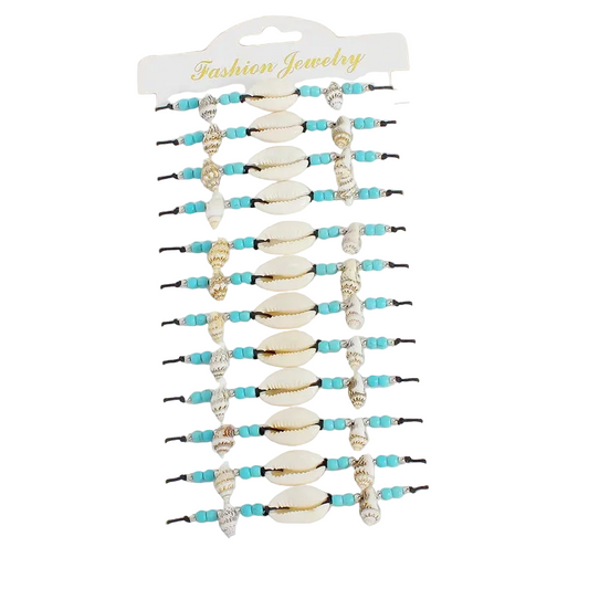 Σετ 12αδα βραχιόλια με κοχύλια - SET090