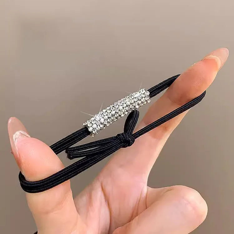 Λαστιχάκι μαύρο με στρας - ha032