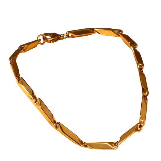 Βραχιόλι επιχρυσωμένο ατσάλι αλυσίδα - BR400