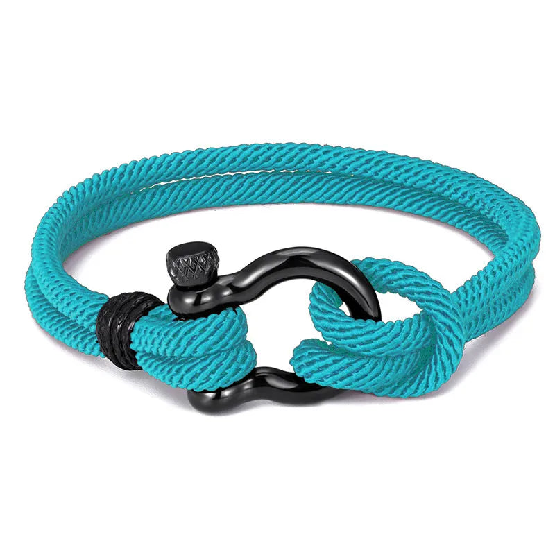 Βραχιόλι με κορδόνι και ατσάλι - BR482