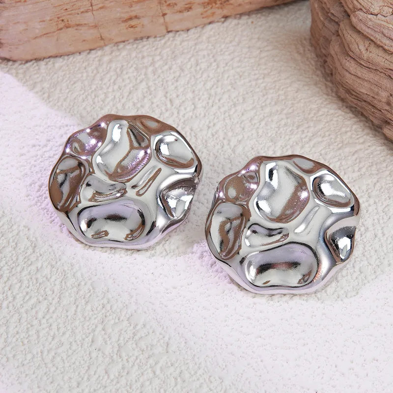 Σκουλαρίκια ατσάλινα ασημί - ea489