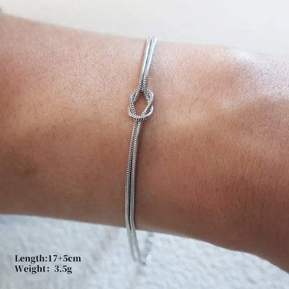 Βραχιόλι ατσάλι αλυσίδα με κόμπο - BR346