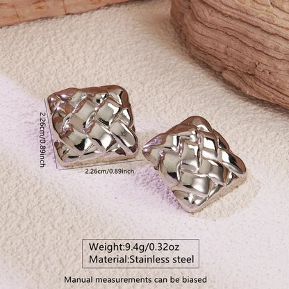 Earrings of steel silver - EA361