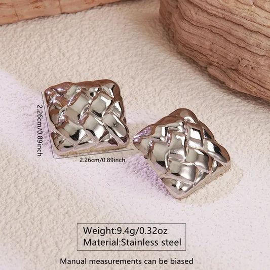 Earrings of steel silver - EA361