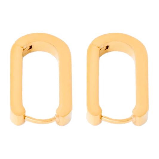 Σκουλαρίκια χρυσό ατσάλι U shape-EA692