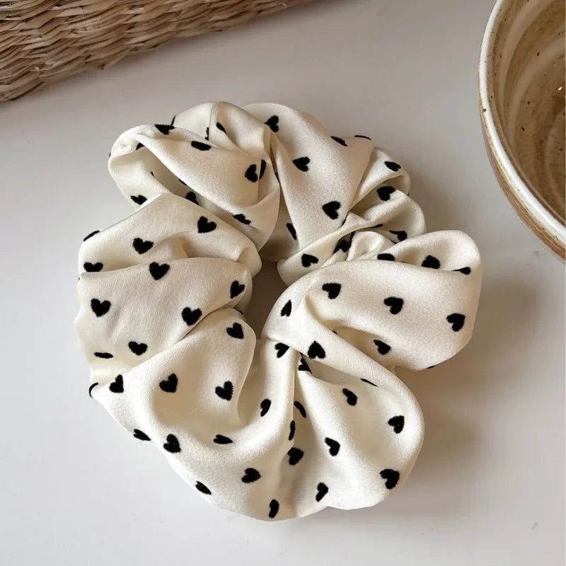 Λαστιχάκια scrunchie με καρδούλες - ha050