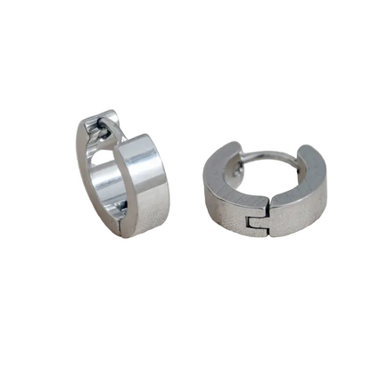 Σκουλαρίκια ατσάλι ασημί κρικάκι-EA057