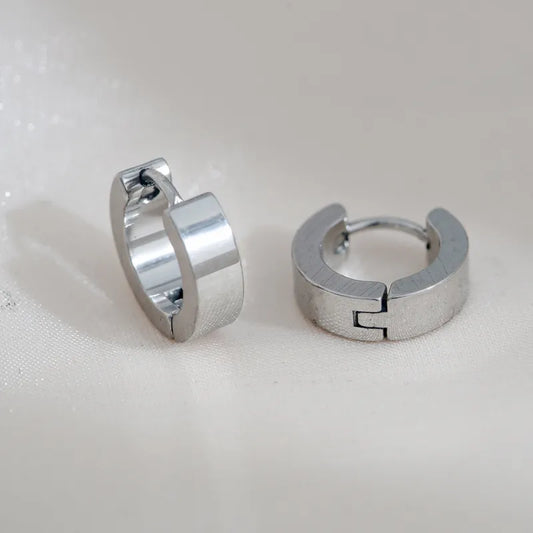 Σκουλαρίκια ατσάλι ασημί κρικάκι-EA057