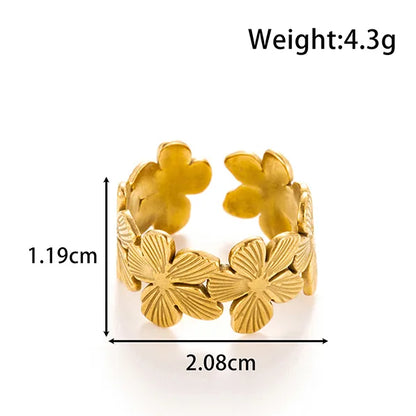 Δαχτυλίδι ατσάλινο χρυσό - w477