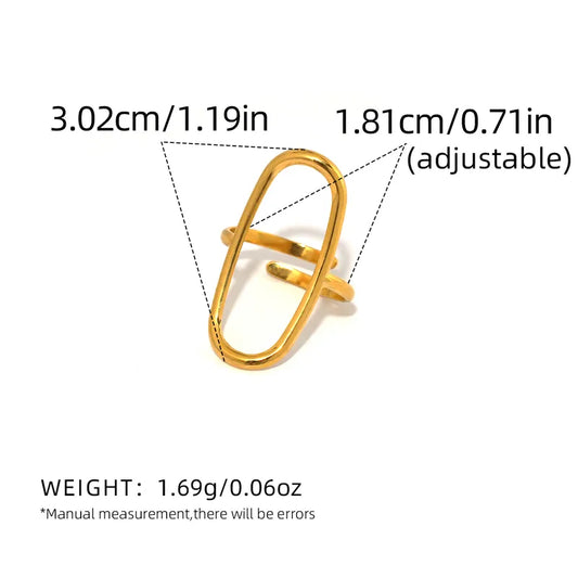 Δαχτυλίδι ατσάλινο χρυσό - w574