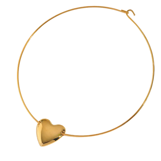 Colier din oțel cu inimă-NE416