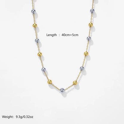 Κολιέ επιχρυσωμένο ατσάλι με ασημί -NE355