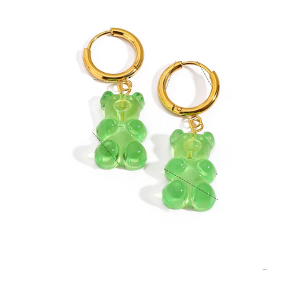 Σκουλαρίκια ατσάλινα αρκουδάκια haribo - ea758