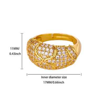 Δαχτυλίδι ατσάλι φαρδύ με στρας-R275