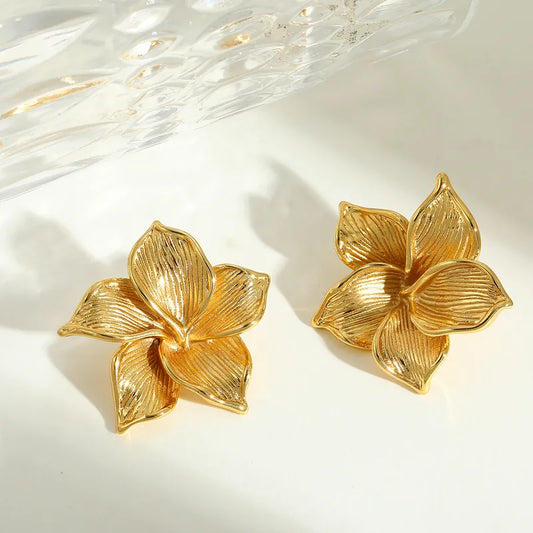Cercei cu flori de aur - EA639