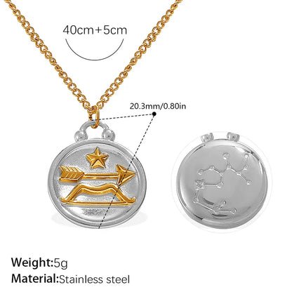 Κολιέ επιχρυσωμένο ατσάλι με τα ζώδια-NE507