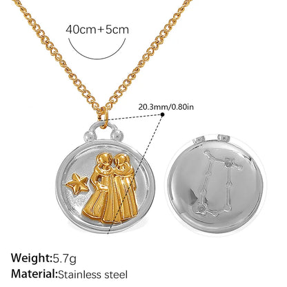 Κολιέ επιχρυσωμένο ατσάλι με τα ζώδια-NE507