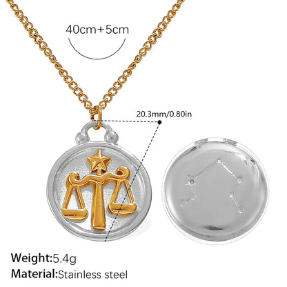 Κολιέ επιχρυσωμένο ατσάλι με τα ζώδια-NE507