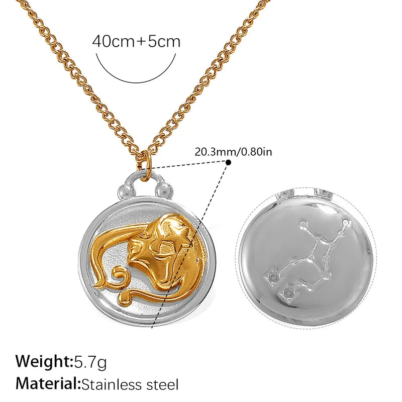 Κολιέ επιχρυσωμένο ατσάλι με τα ζώδια-NE507