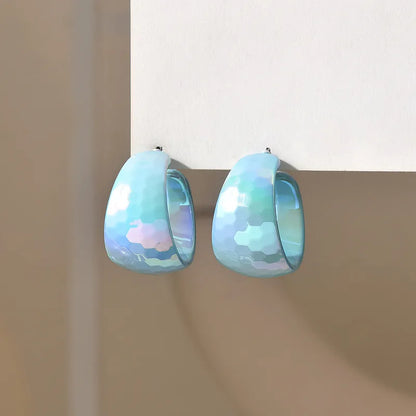 Σκουλαρίκια ακρυλικά κρίκοι- EA130