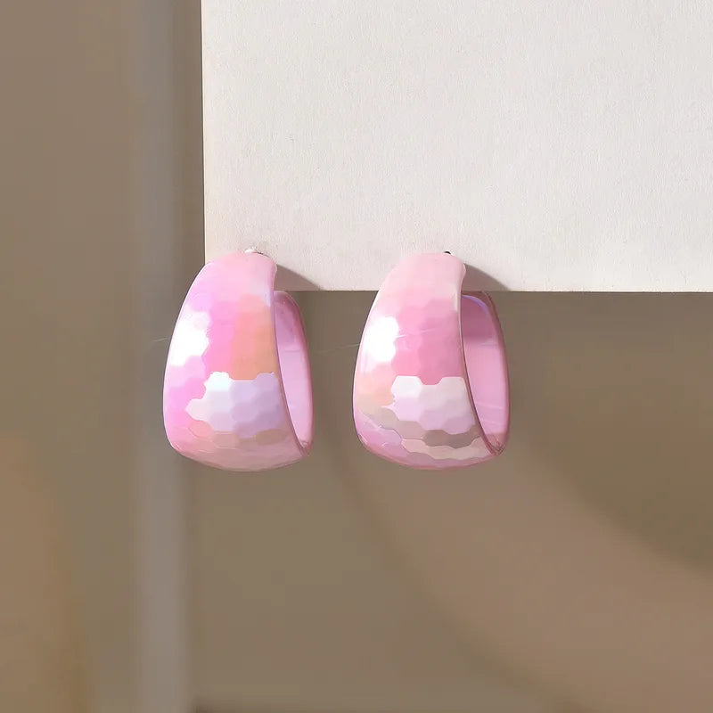 Σκουλαρίκια ακρυλικά κρίκοι- EA130