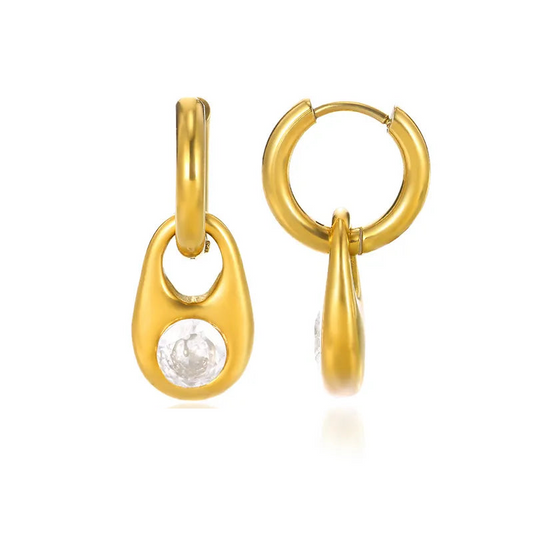 Straight-ea350 steel earrings