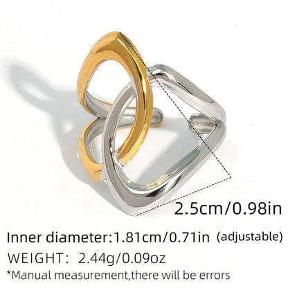 Δαχτυλίδι ατσάλι μπλεγμένα μέταλλα-R193