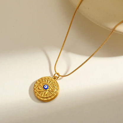 Colier din aur otel cu ochi - NE398