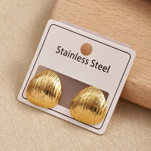 Σκουλαρίκια ατσάλινα χρυσά - ea536