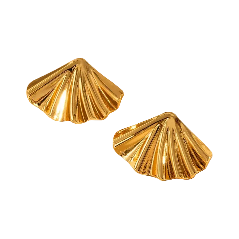 Σκουλαρίκια ατσάλι κοχύλια-EA676