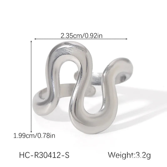 Δαχτυλίδι ατσάλινο ασημί - w530