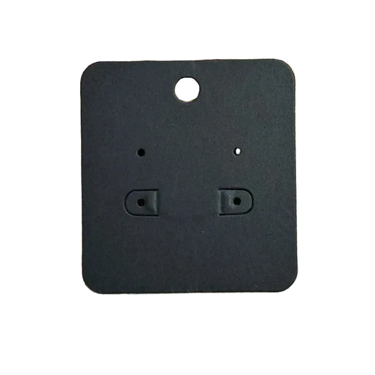 Καρτελάκια για σκουλαρίκια μαύρο 6x6.5cm 50τμχ - P080