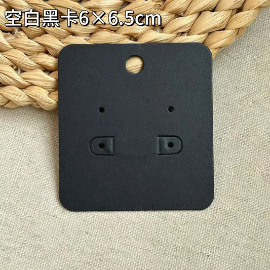 Καρτελάκια για σκουλαρίκια μαύρο 6x6.5cm 50τμχ - P080