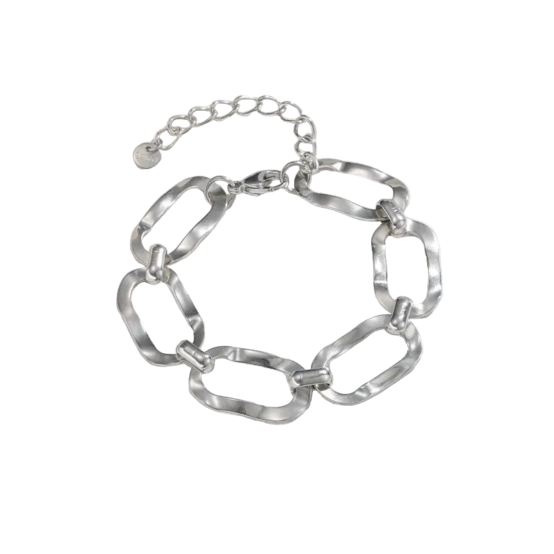 Βραχιόλι ατσάλι οβαλ κρίκοι-BR109