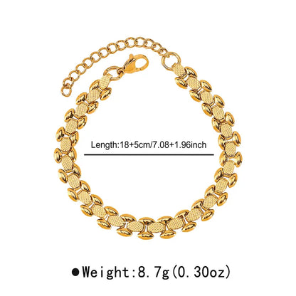 Bratara din otel placat cu aur -BR136