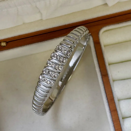 Bratara din otel cu strasuri-BR251